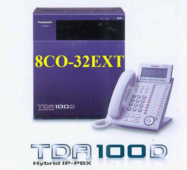 Tổng đài điện thoại Panasonic KX-TDA100DBP 8 trung kế- 32 máy nhánh