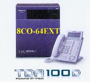 Tổng đài điện thoại Panasonic KX-TDA100DBP 8 trung kế- 64 máy nhánh